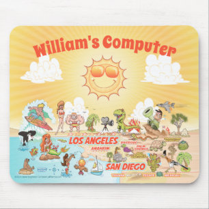 Tapis De Souris Cartoon de souris Californie personnalisable