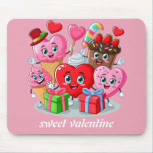 Tapis De Souris Cartoon Heart & Sweet amis valentine's day