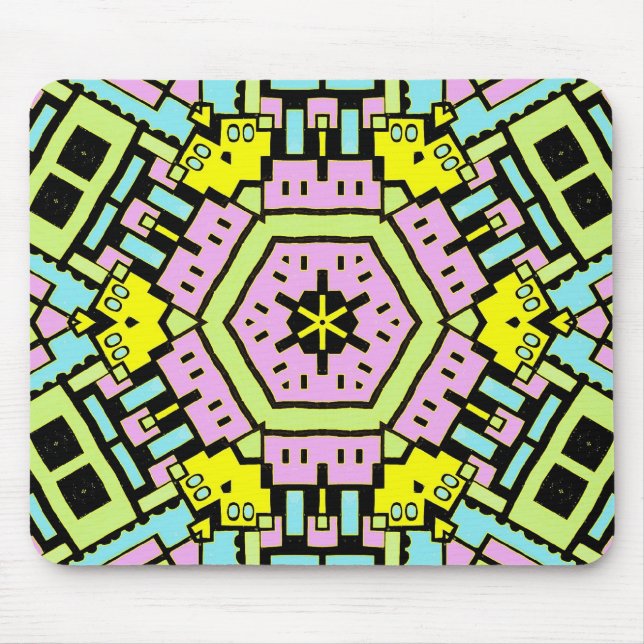 Tapis De Souris Cartoon Kaleidoscope 01 (Devant)