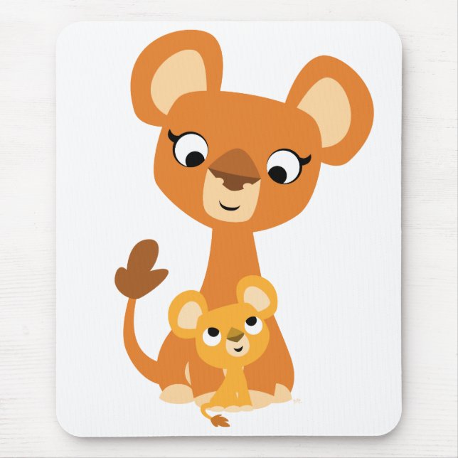 Tapis De Souris Cartoon mignon Mère Lion et mousepad (Devant)