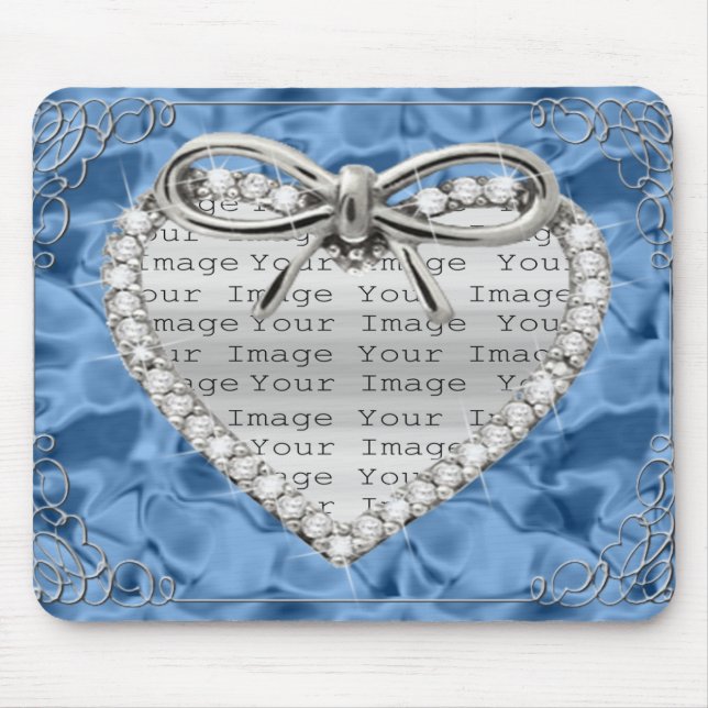 Tapis De Souris Cartouche Cardière Diamond Cadre Bleu Souris (Devant)