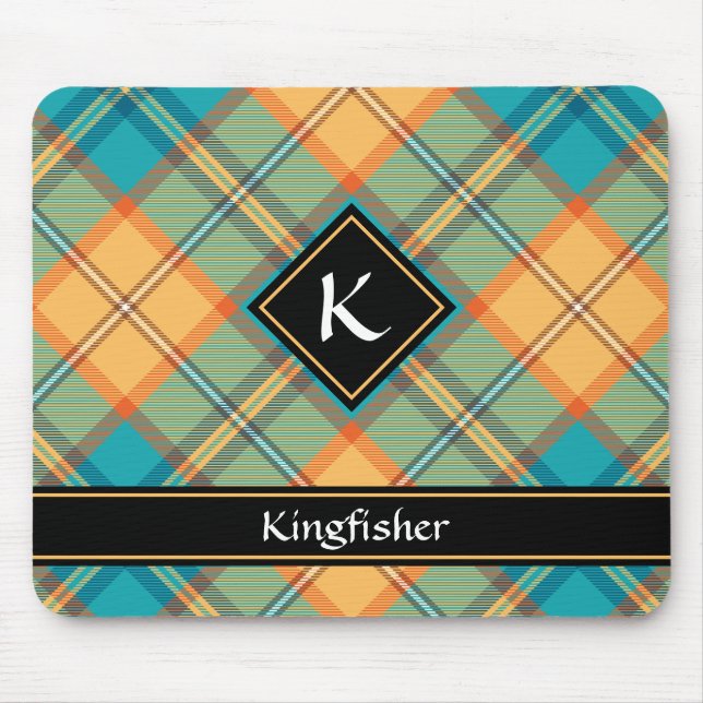 Tapis De Souris Cartouche de souris Kingfisher Tartan (Devant)