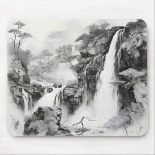 Tapis De Souris Cascades Peinture à l'encre