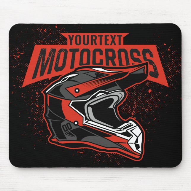 Tapis De Souris Casque de course de motocross motocross personnali (Devant)
