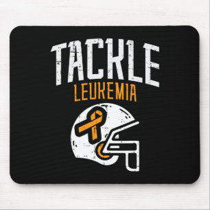 Tapis De Souris Casque de lutte contre la leucémie Ruban orange Ca