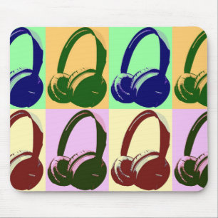Tapis De Souris Casques de quatre couleurs Pop Art
