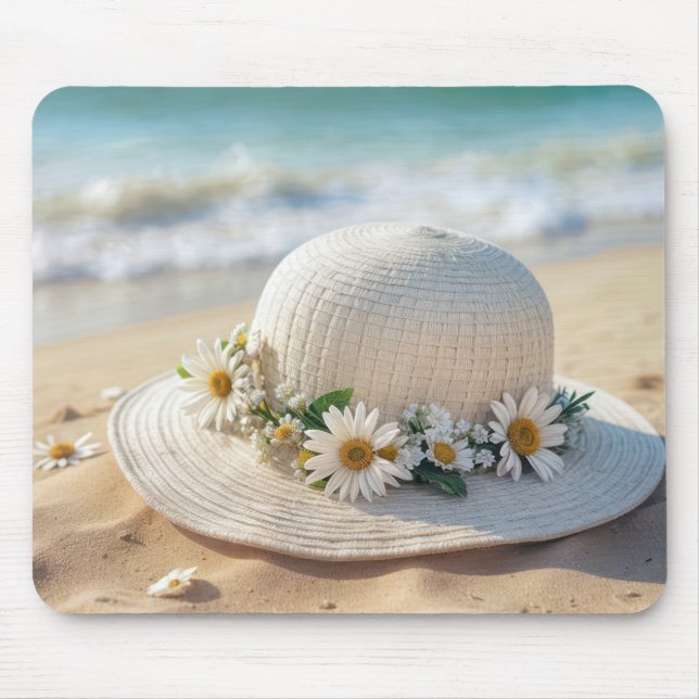 Tapis De Souris Casquette de plage d'été (Devant)