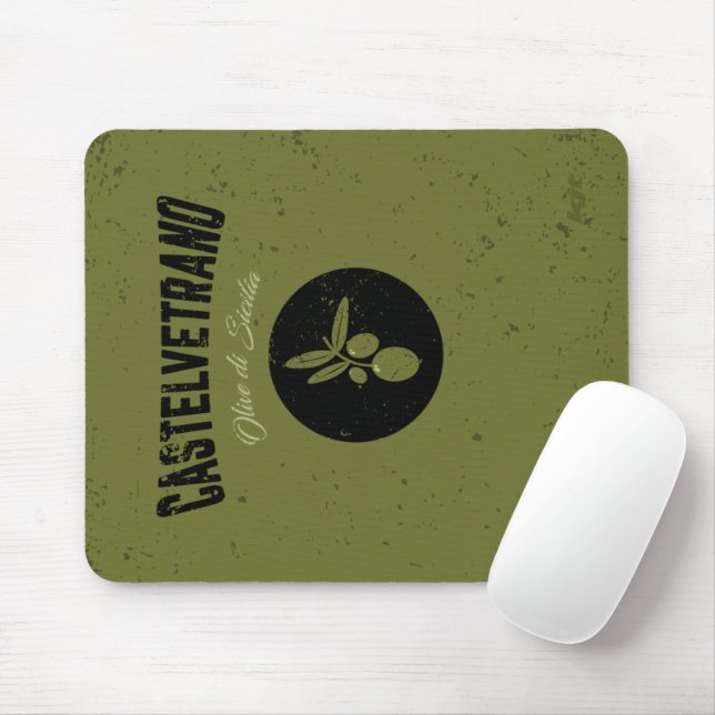 Tapis De Souris Castelvetrano Olives di Sicilia (Avec souris)