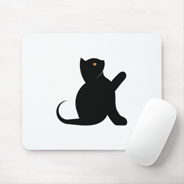 Tapis De Souris Cat dit bonjour (Avec souris)