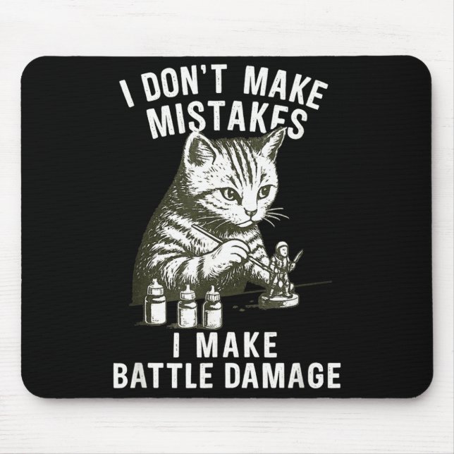 Tapis De Souris Cat Miniature Painter Battle Damage Funny Miniatur (Devant)