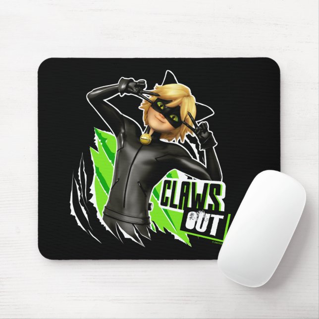 Tapis De Souris Cat Noir | Graphisme de découpe (Avec souris)