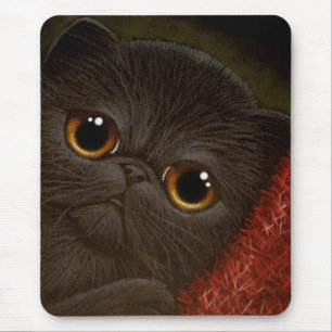 Tapis De Souris CAT PERSAN NOIR Mousepad de CHATON