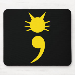 Tapis De Souris Cat Semicolon Mai Mois de sensibilisation à la san