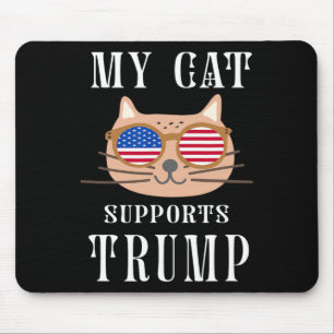 Tapis De Souris Cat soutient Trump 2024 Reprendre l'élection améri