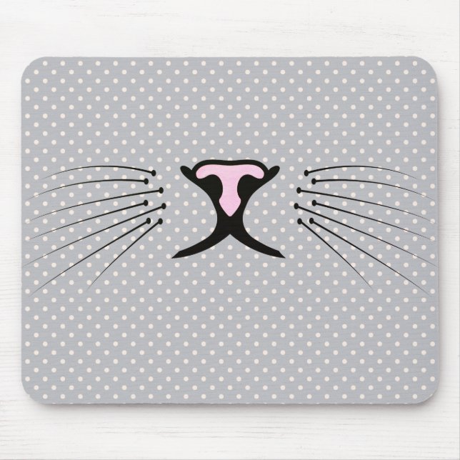 Tapis De Souris Cat Whiskers sur Pois (Devant)