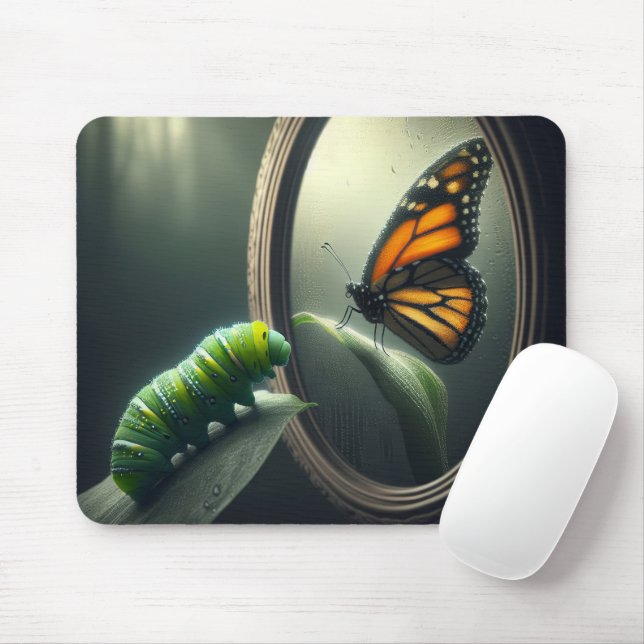 Tapis De Souris Caterpillar À La Recherche D'Un Miroir (Avec souris)
