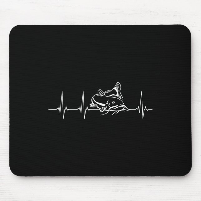 Tapis De Souris Catfish Fishing Hearbeat (Devant)