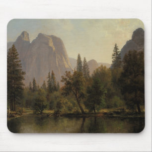 Tapis De Souris Cathedral Rocks, Yosemite Valley Albert Bierstadt