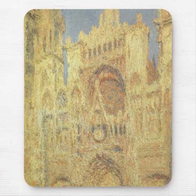 Tapis De Souris Cathédrale de Rouen, coucher de soleil sur Claude  (Devant)