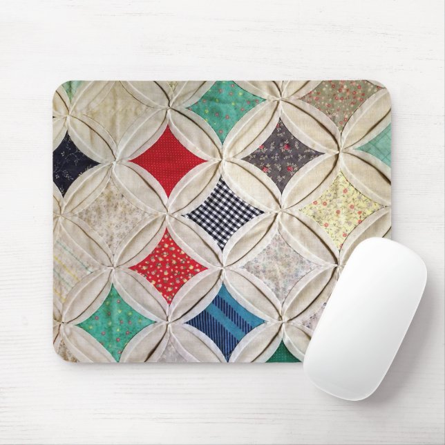 Tapis De Souris Cathédrale Window Quilt Mouse Pad (Avec souris)