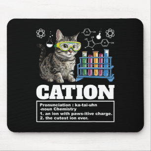 Tapis De Souris Cation Chimie Humour Sciences Enseignant Cat Pun C