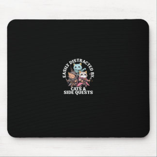 Tapis De Souris Cats Side Quest Distracted Tabletop Funny Men Wome