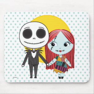 Tapis De Souris Cauchemar avant Noël  Jack et Sally Emoji