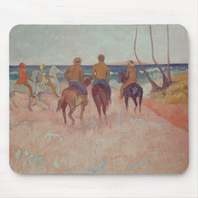 Tapis De Souris Cavalier de Paul Gauguin | sur la plage 1902 (Devant)