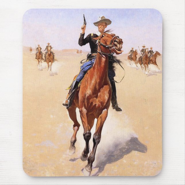Tapis De Souris Cavalier des Plaines (Cowboy Horse Rider) (Devant)