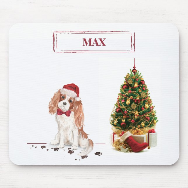 Tapis De Souris Cavalier King Charles Spaniel Funny Christmas Chie (Devant)