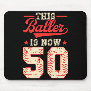 Tapis De Souris Ce Baller a 50 ans Baseball Knuckleballer Fait Mai