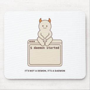 Tapis De Souris Ce n'est pas un démon, c'est un daemon drôle Linux