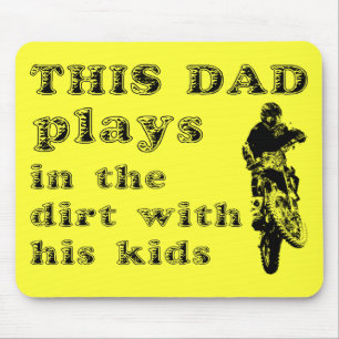Tapis De Souris Ce Papa Joue Dans Le Vélo Sale Motocross Mousepad
