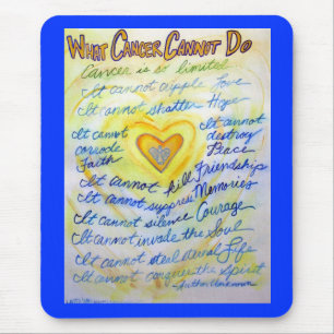 Tapis De Souris Ce que le cancer ne peut pas faire Blue & Gold Tex