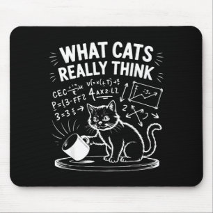 Tapis De Souris Ce que les chats pensent vraiment mème de chat drô