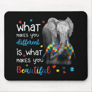 Tapis De Souris Ce qui vous rend différents Elephant Maman Autisme