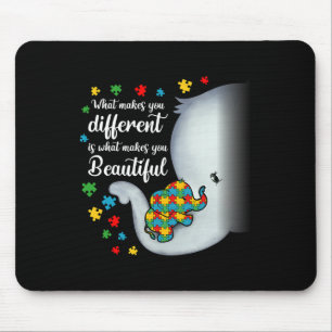 Tapis De Souris Ce qui vous rend différents éléphants Autisme Mama
