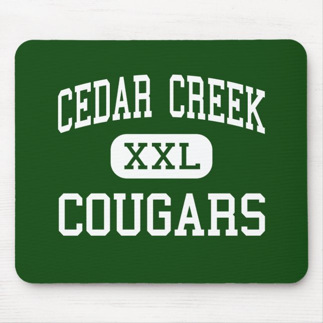 Tapis De Souris Cedar Creek - pumas - haut - Ruston Louisiane (Devant)