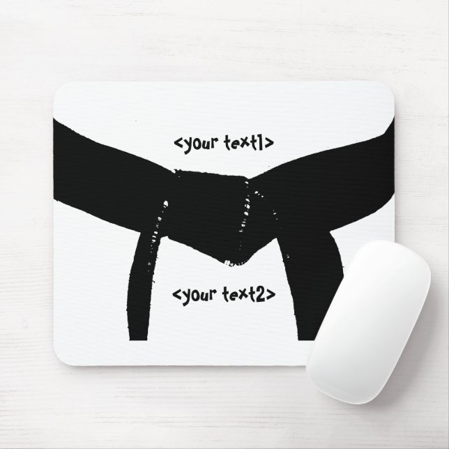 Tapis De Souris Ceinture noire des arts martiaux (Avec souris)