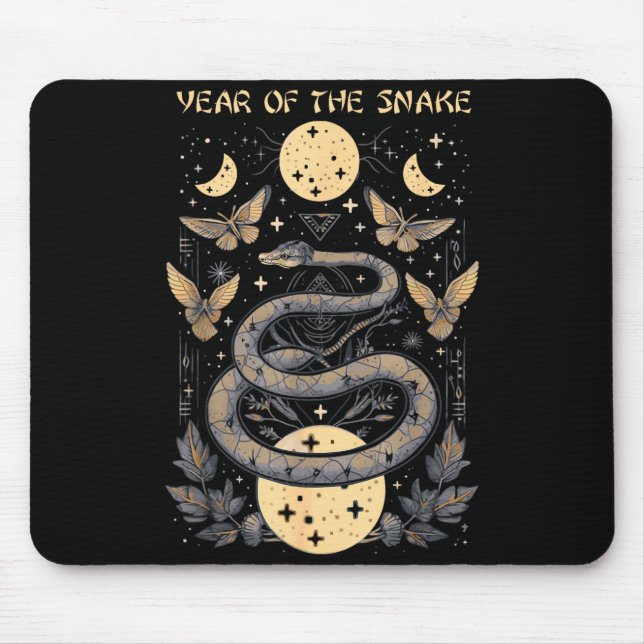 Tapis De Souris Celebrate Chinese New Year Of The Snake 2025 Moon  (Devant)