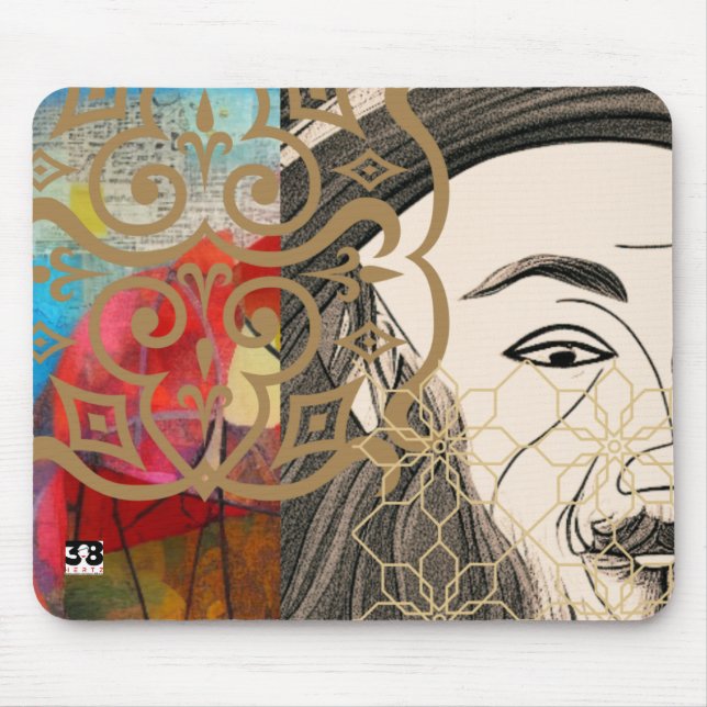 Tapis De Souris Célébration du carnet de souris Rumi (Devant)