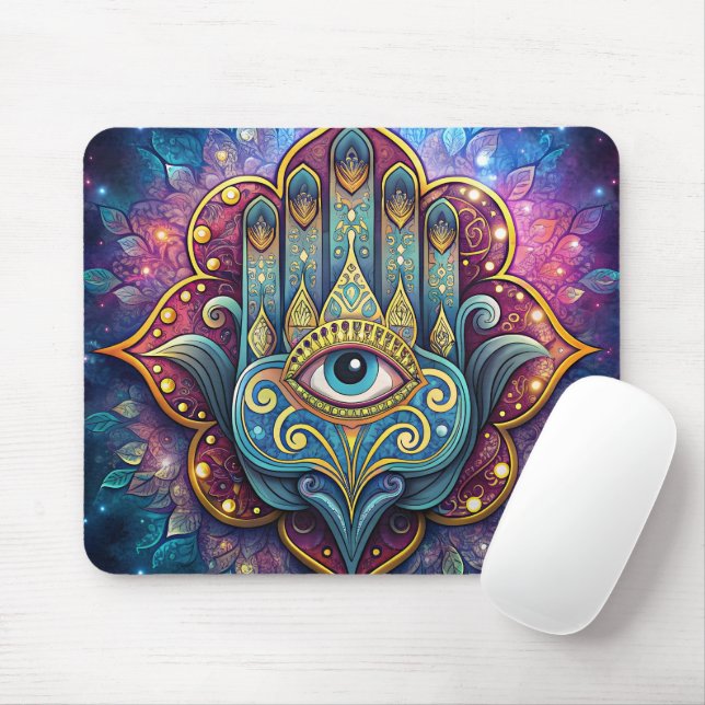Tapis De Souris Celestial Hamsa  (Avec souris)
