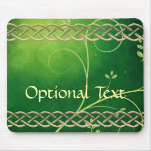 Tapis De Souris Céltic Green Knots & Feuilles