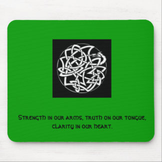 Tapis De Souris Celticknot.dragon, force dans des nos bras,