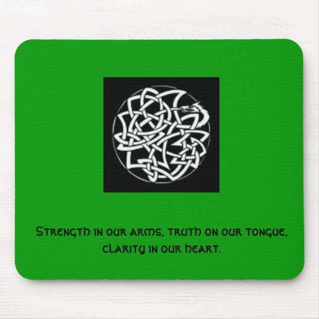 Tapis De Souris Celticknot.dragon, force dans des nos bras, (Devant)