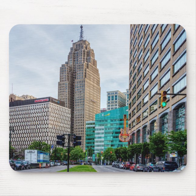 Tapis De Souris Centre-ville de Detroit (Devant)