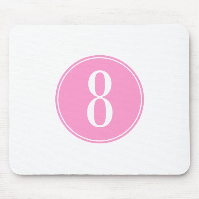 Tapis De Souris Cercle #8 rose (Devant)
