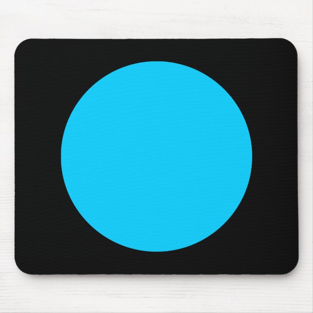Tapis De Souris Cercle - bleu ciel et noir (Devant)