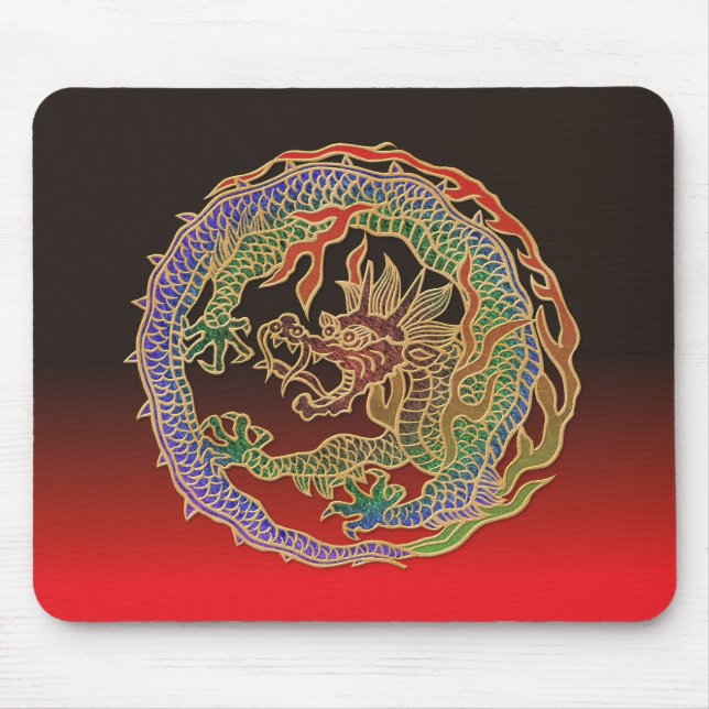 Tapis De Souris Cercle de dragon éternel (Devant)