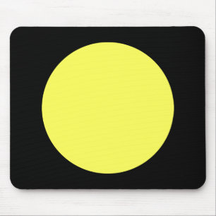 Tapis De Souris Cercle - Lt Jaune et Noir